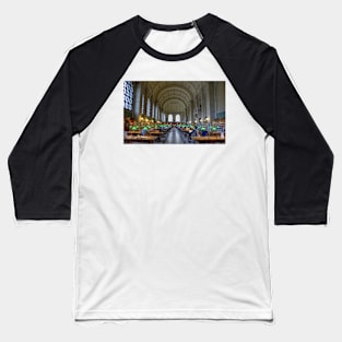 Boston Library Baseball T-Shirt